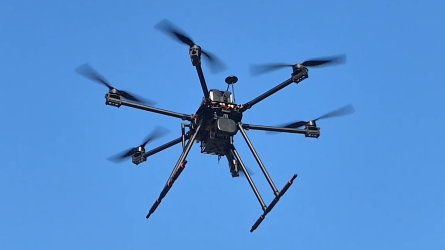 Drone Flying Above Ponds